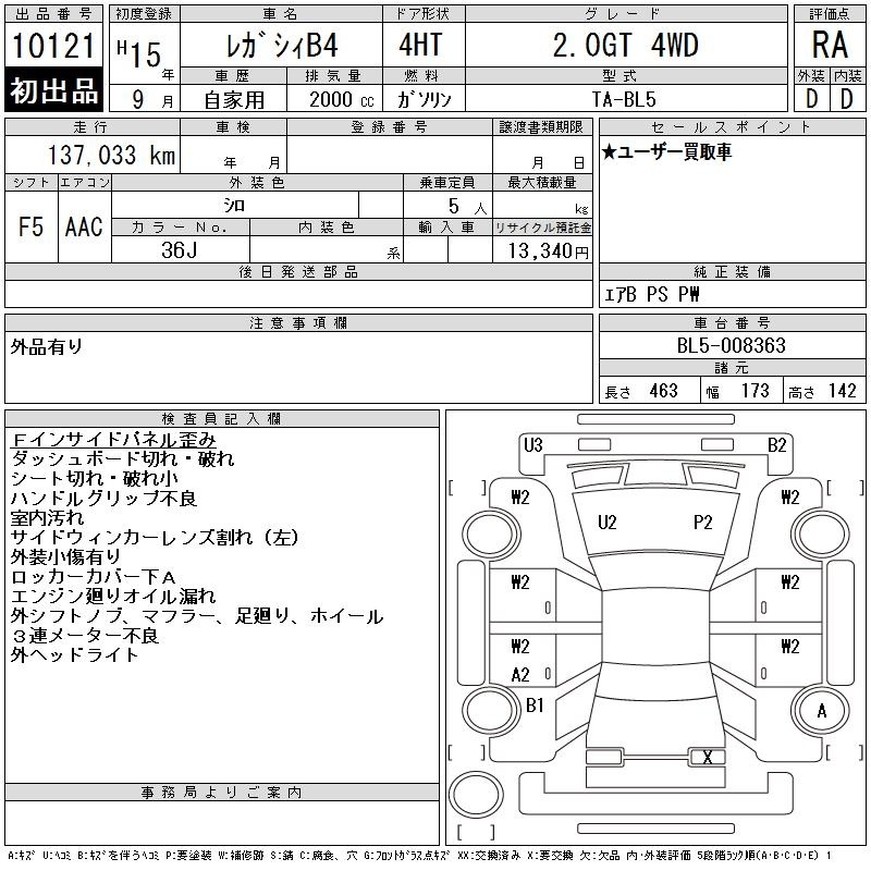 SUBARU LEGACY B4