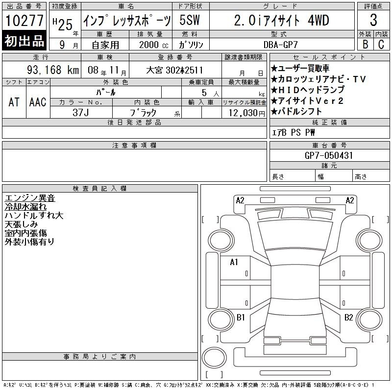 SUBARU XV
