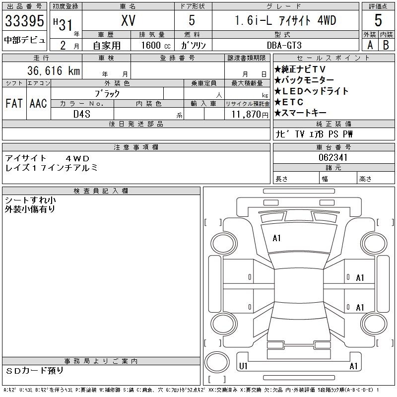SUBARU XV