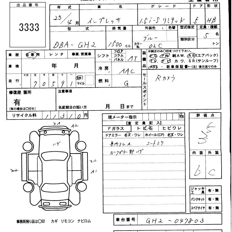 SUBARU IMPREZA