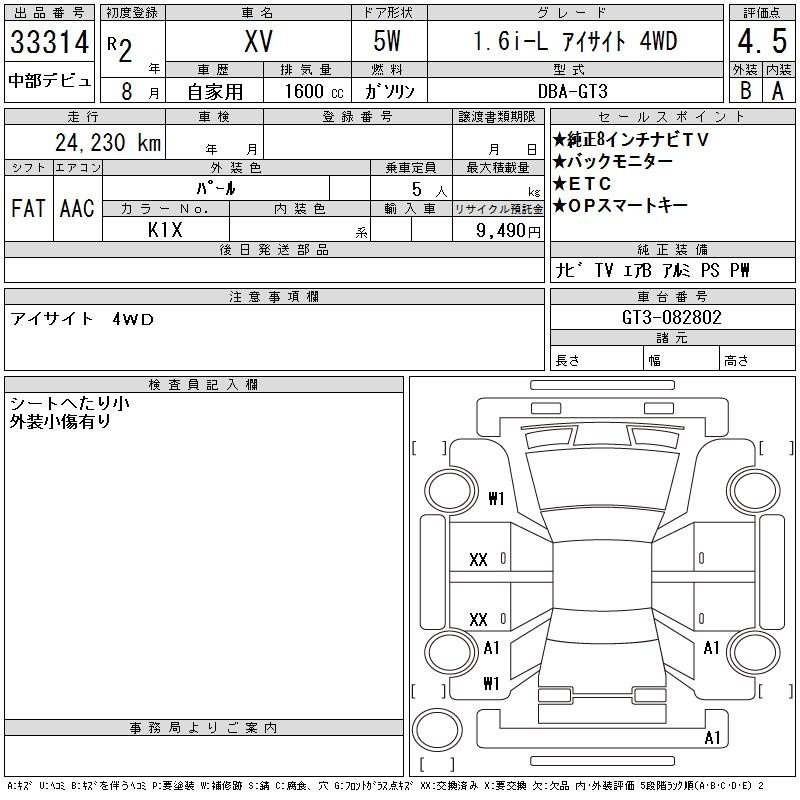 SUBARU XV