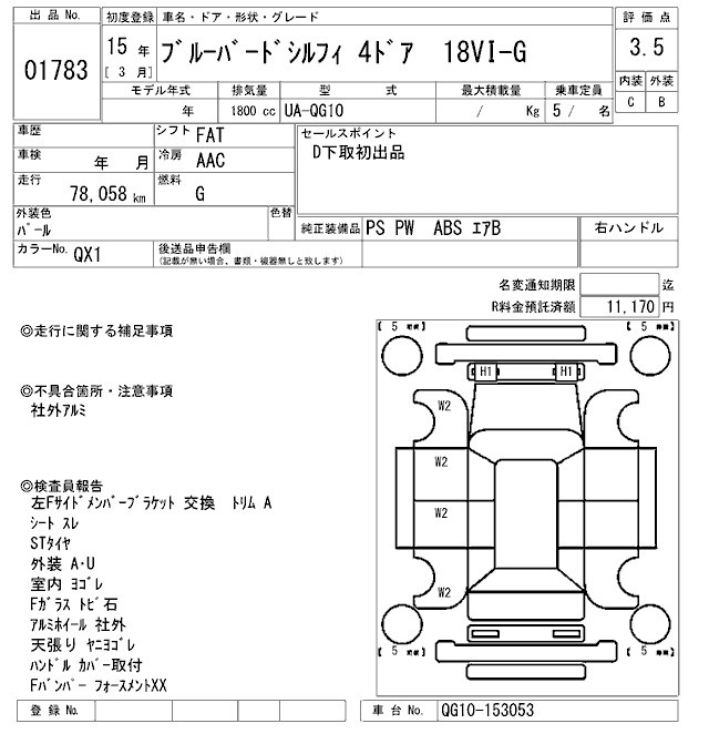 NISSAN BLUEBIRD SYLPHY