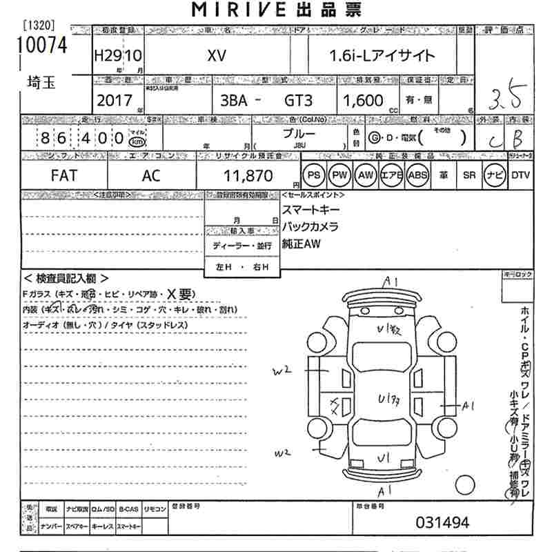 SUBARU XV