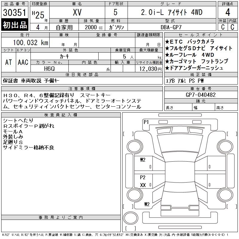 SUBARU XV