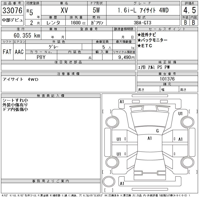 SUBARU XV