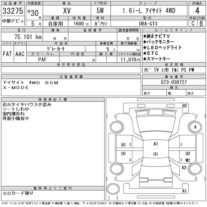 SUBARU XV