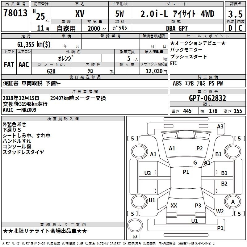 SUBARU XV