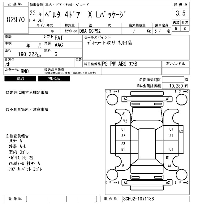 TOYOTA BELTA