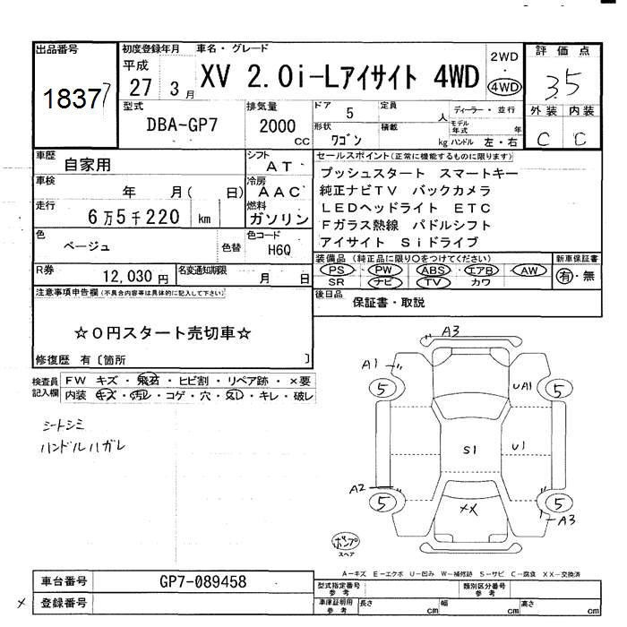 SUBARU XV