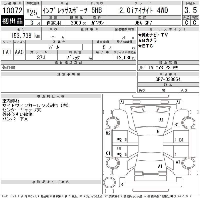 SUBARU XV
