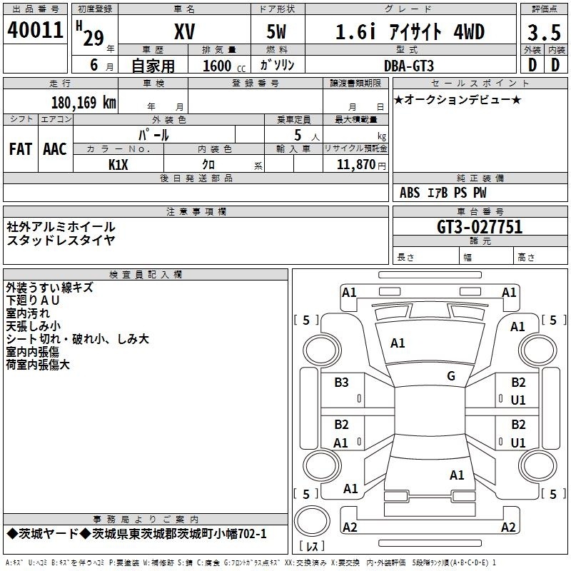 SUBARU XV