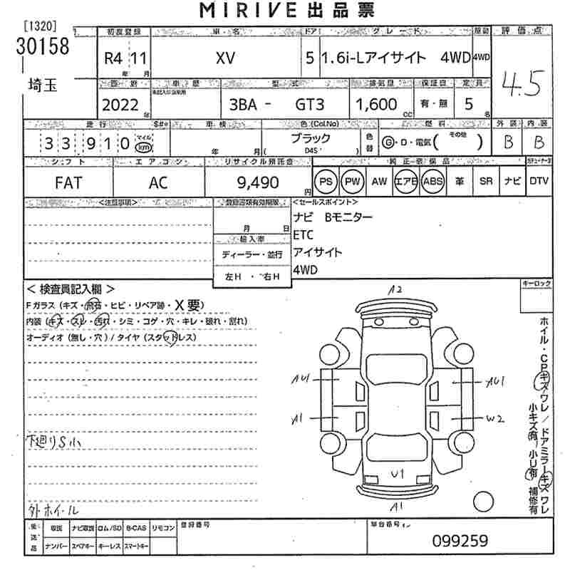 SUBARU XV