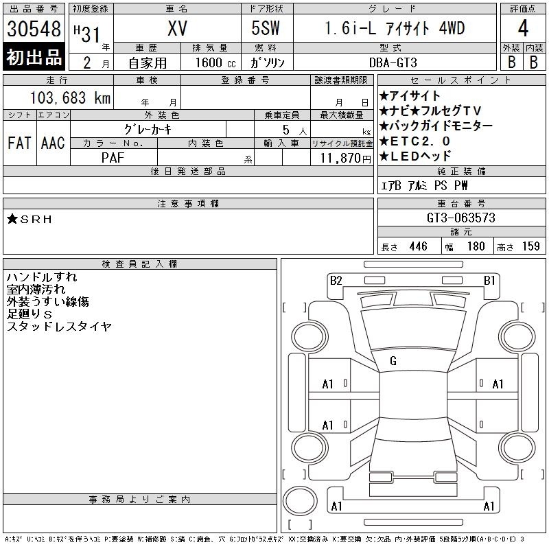 SUBARU XV