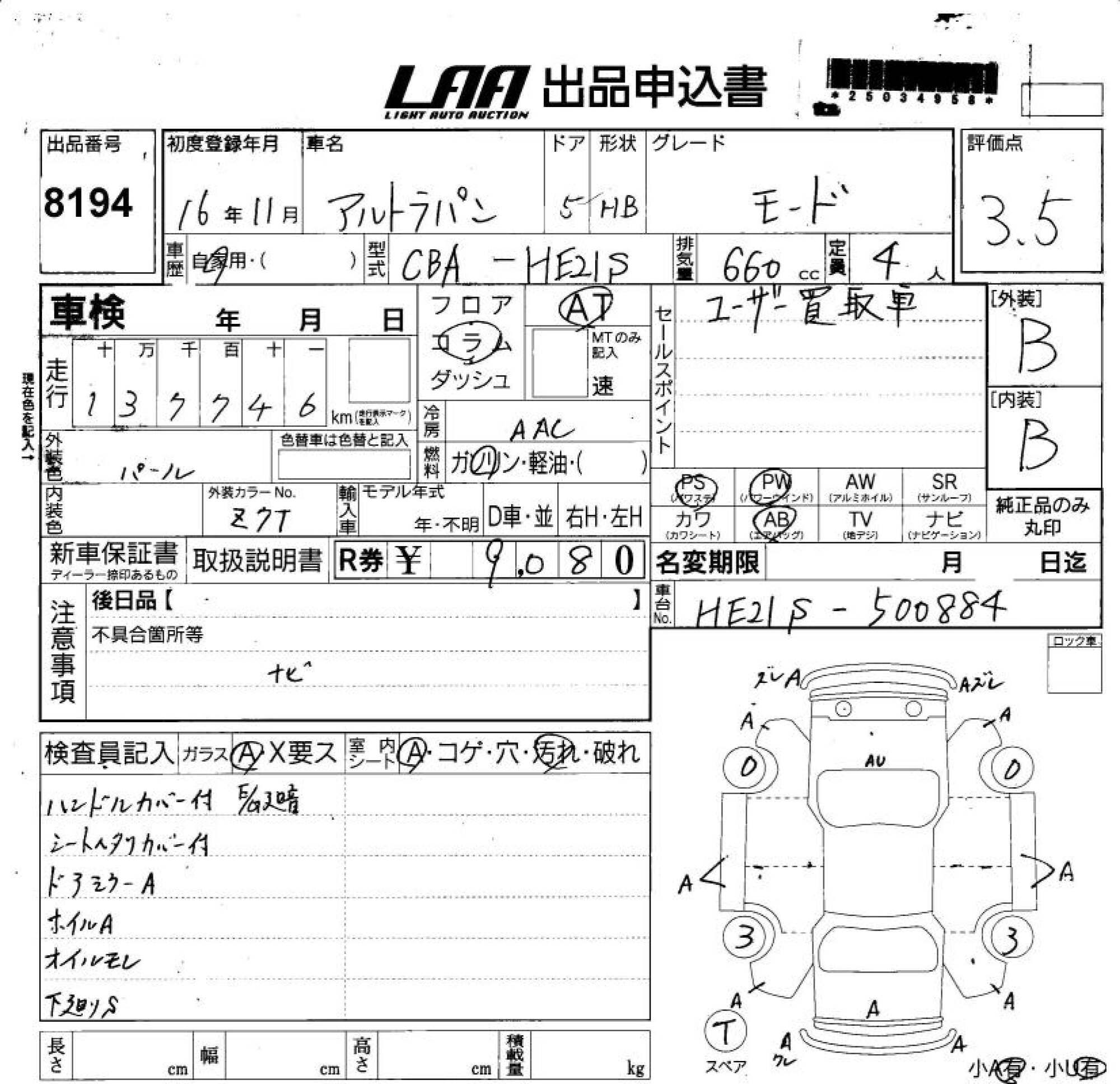 SUZUKI ALTO LAPIN