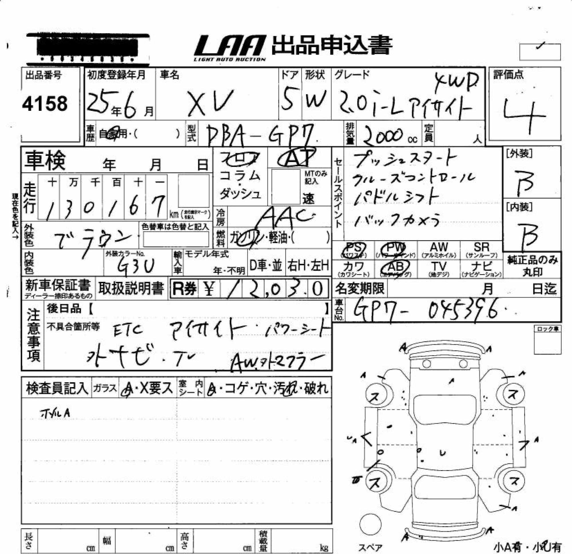 SUBARU XV