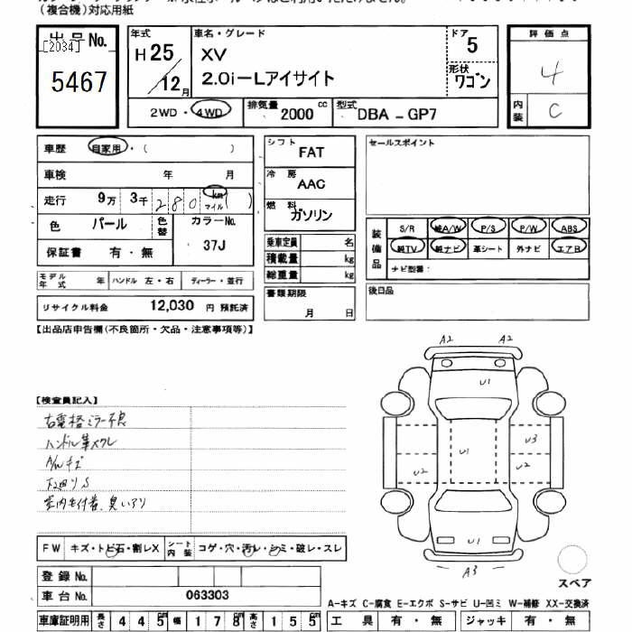 SUBARU XV