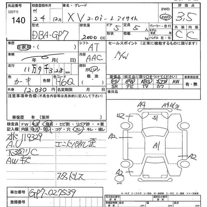 SUBARU XV