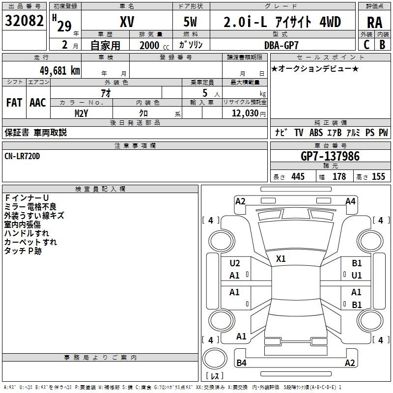 SUBARU XV