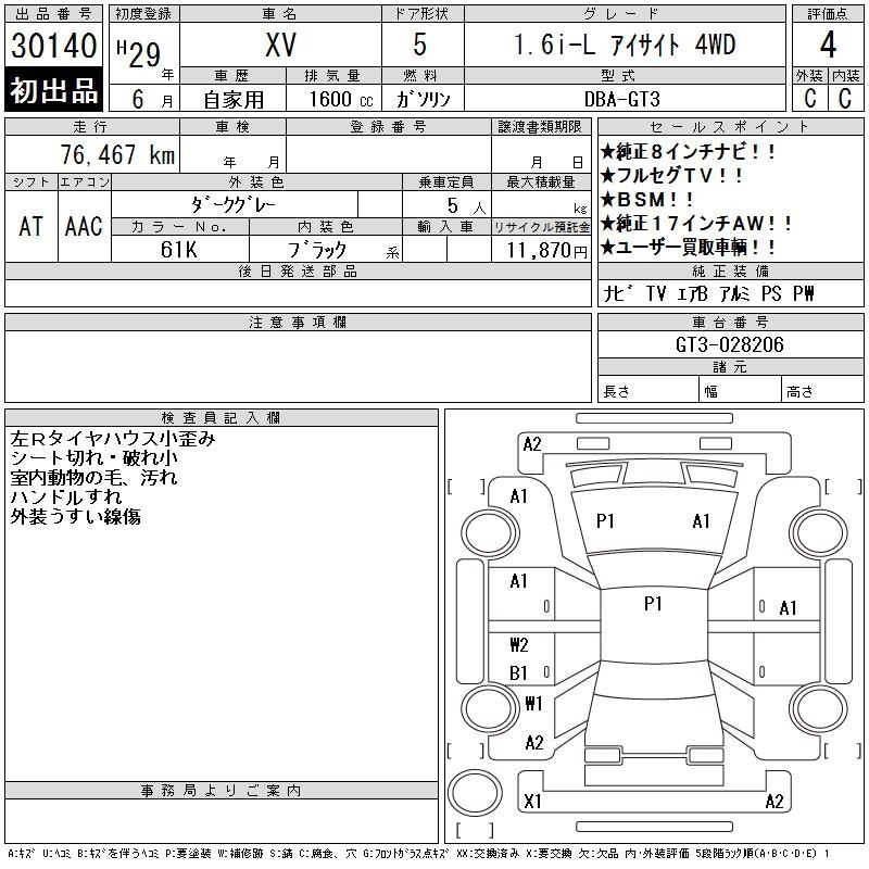 SUBARU XV