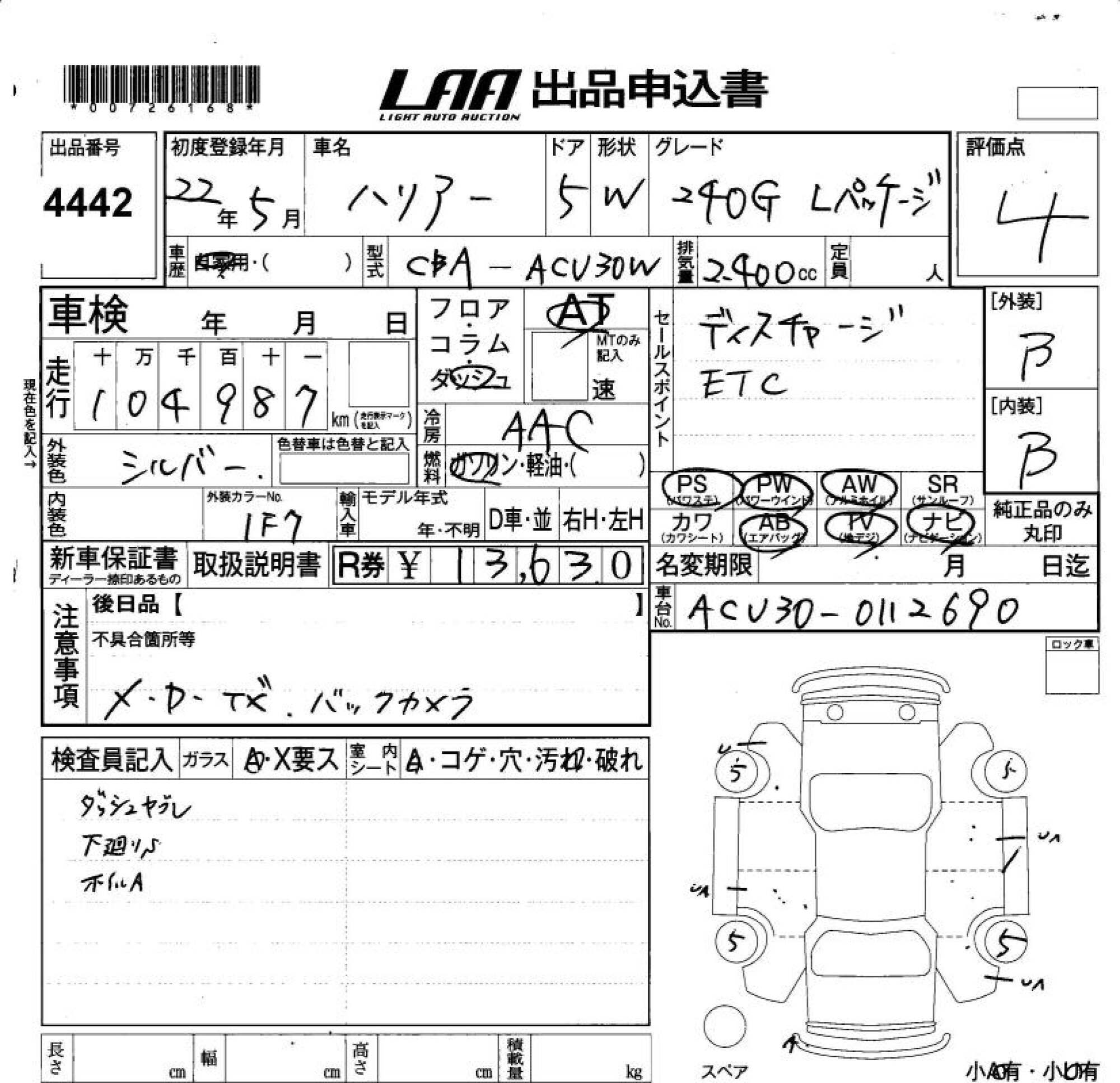 TOYOTA HARRIER