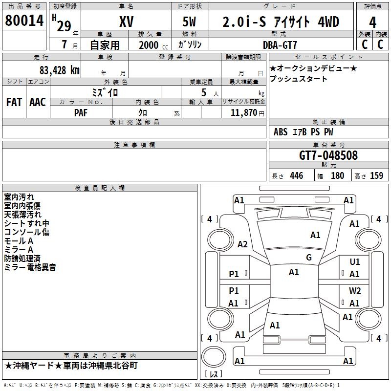 SUBARU XV