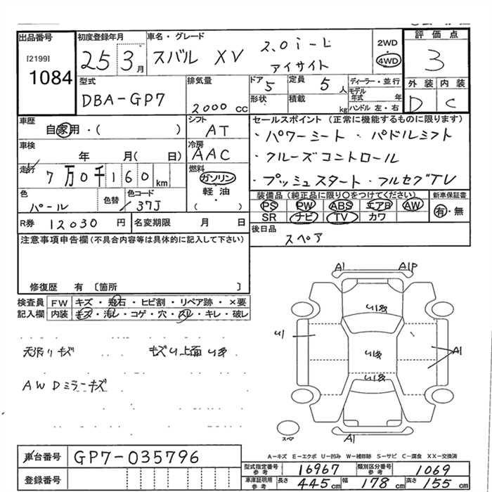 SUBARU XV
