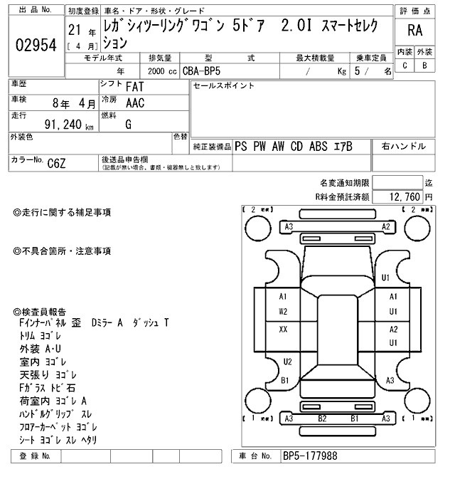 SUBARU LEGACY