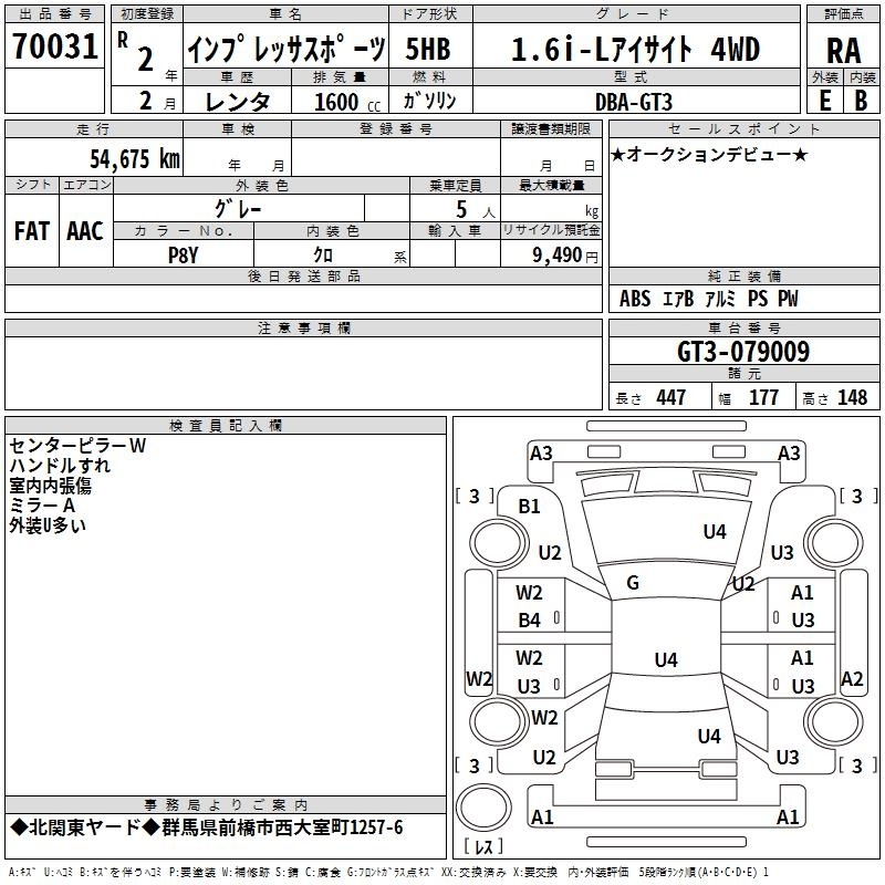 SUBARU XV