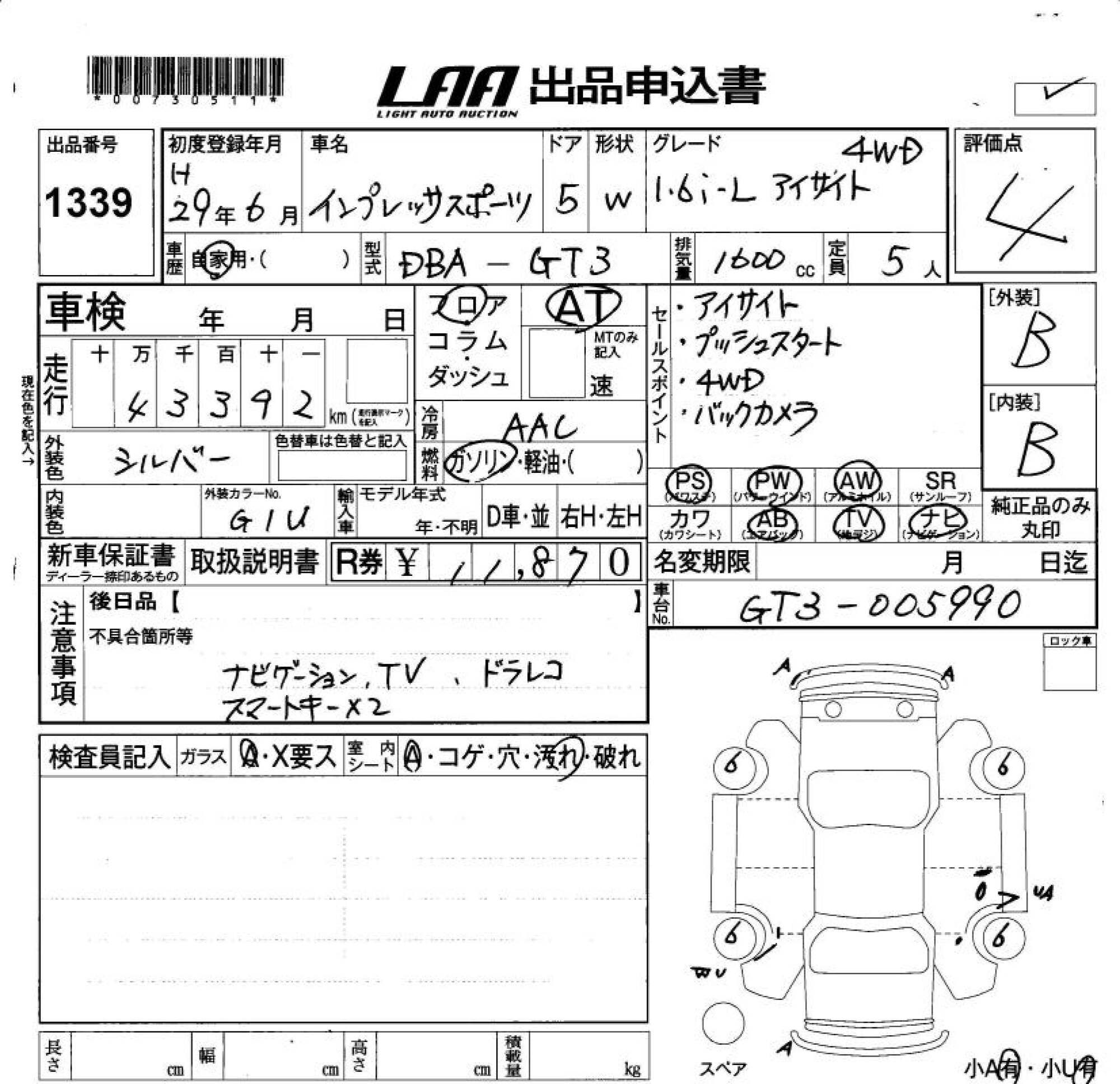 SUBARU XV