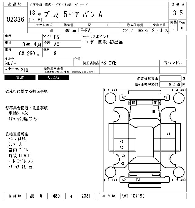 SUBARU PLEO