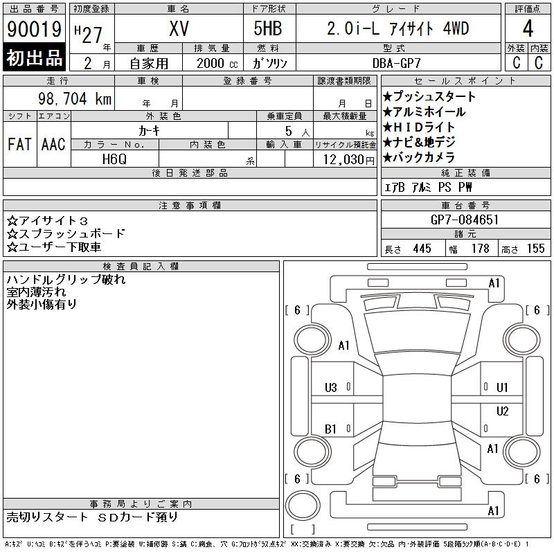 SUBARU XV