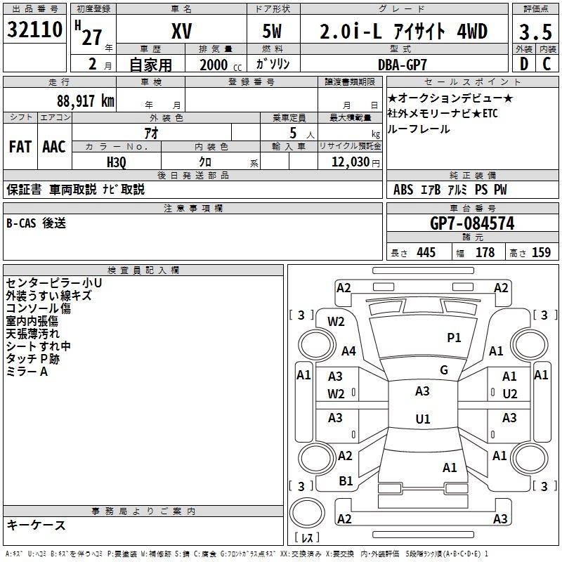 SUBARU XV