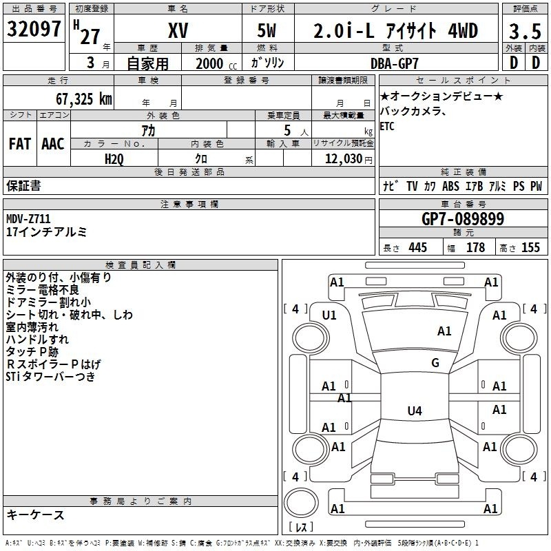 SUBARU XV