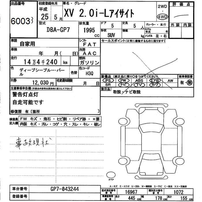 SUBARU XV