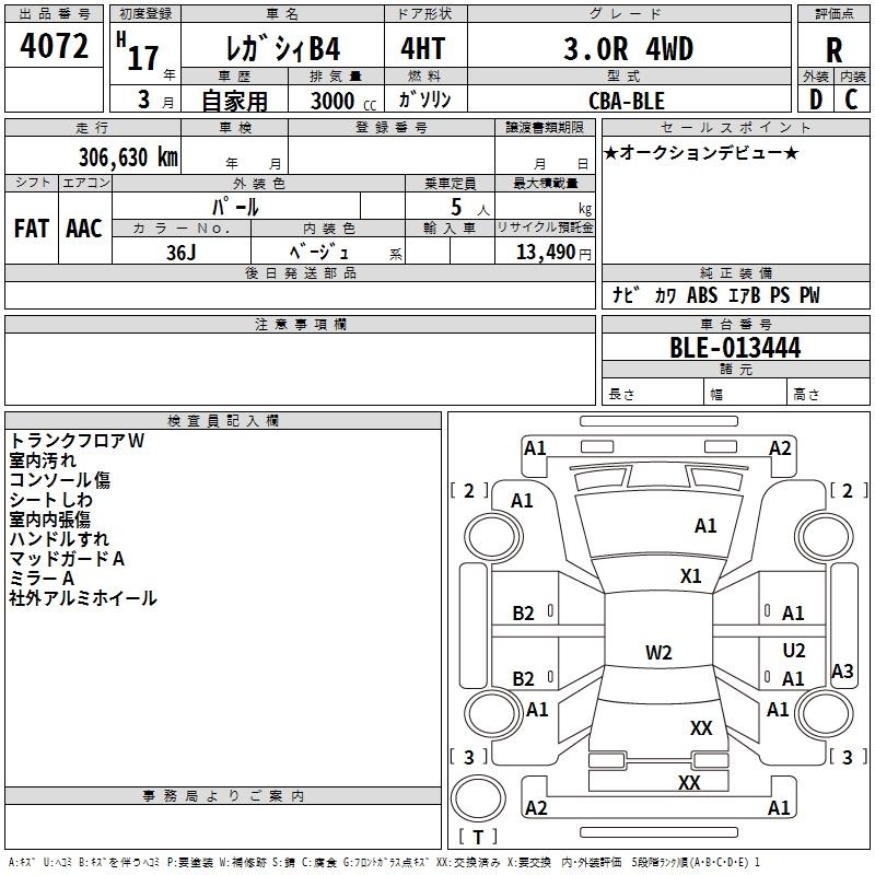 SUBARU LEGACY B4