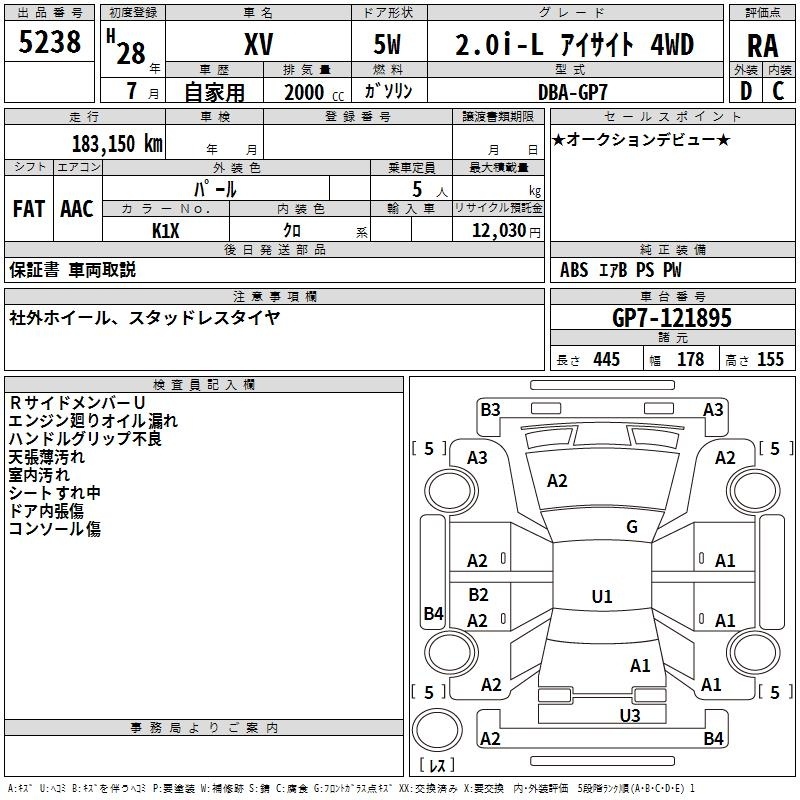 SUBARU XV