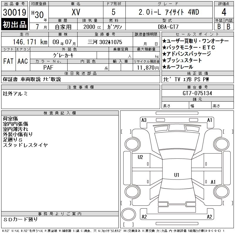 SUBARU XV