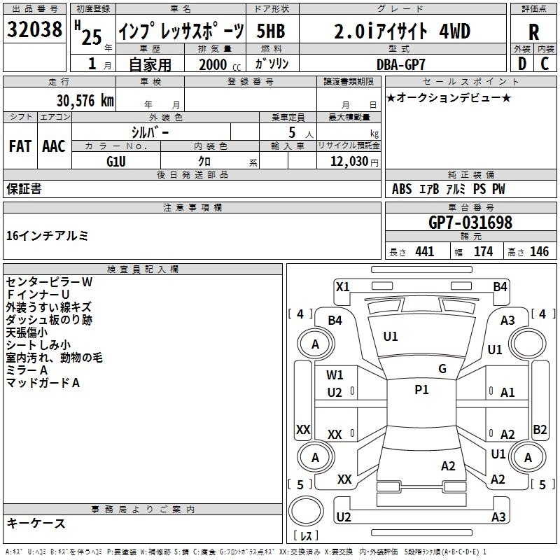 SUBARU XV