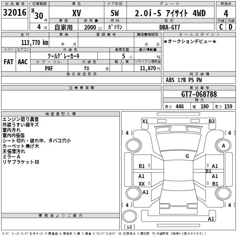 SUBARU XV