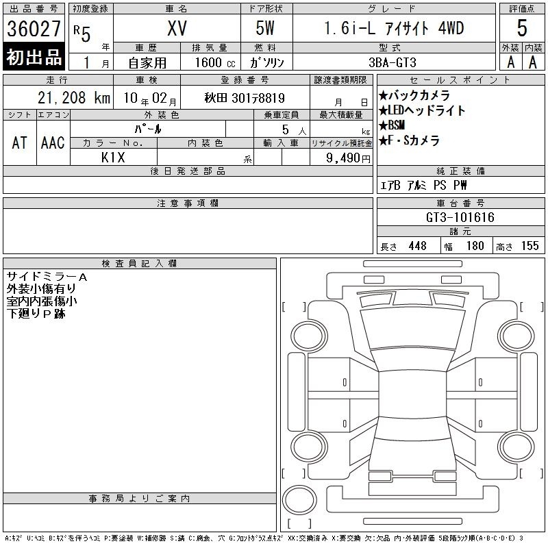 SUBARU XV