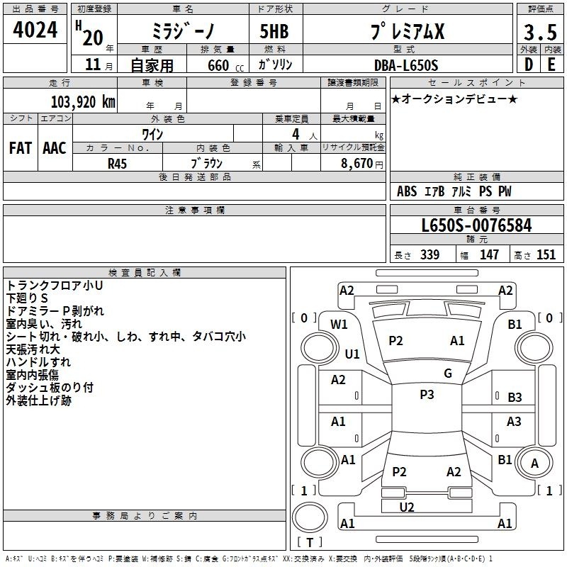 DAIHATSU MIRA GINO