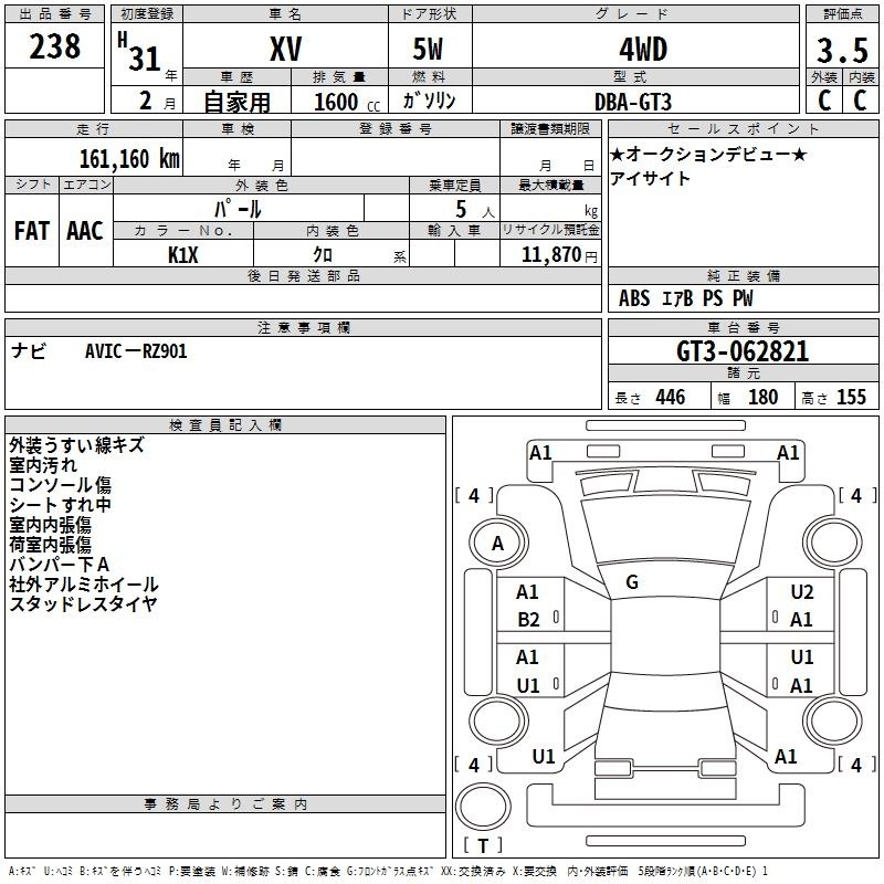 SUBARU XV
