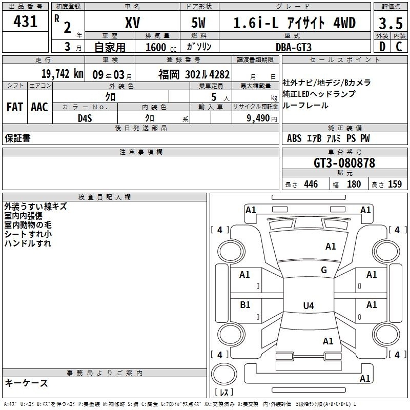 SUBARU XV