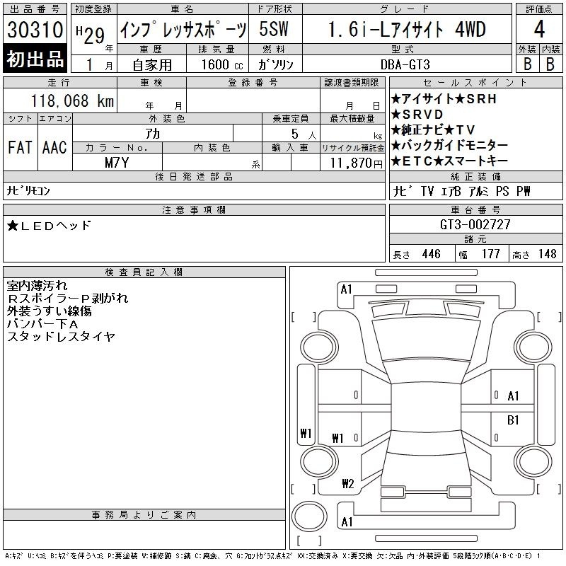 SUBARU XV