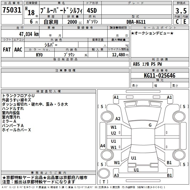 NISSAN BLUEBIRD SYLPHY