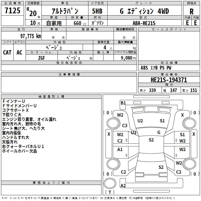 SUZUKI ALTO LAPIN
