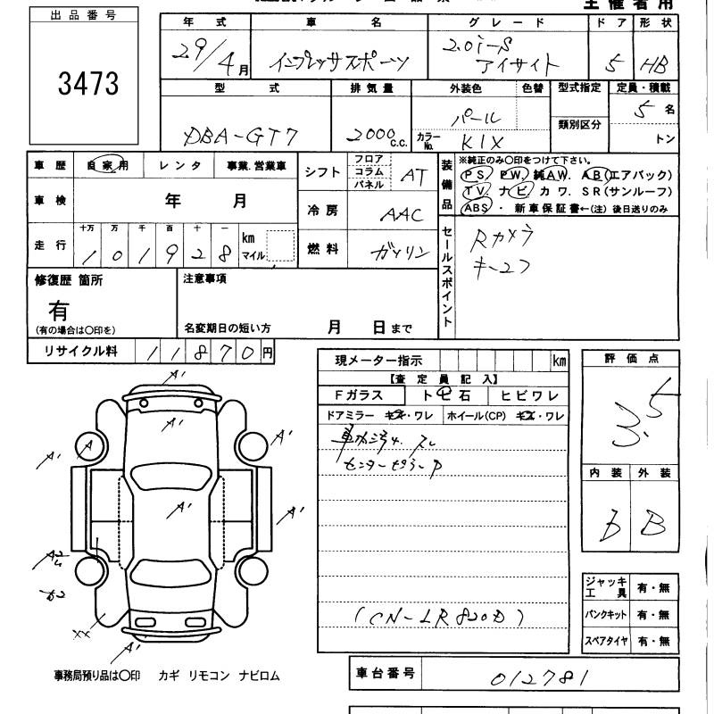 SUBARU XV