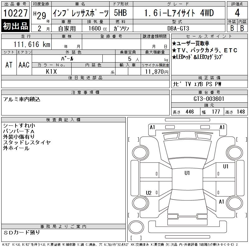 SUBARU XV