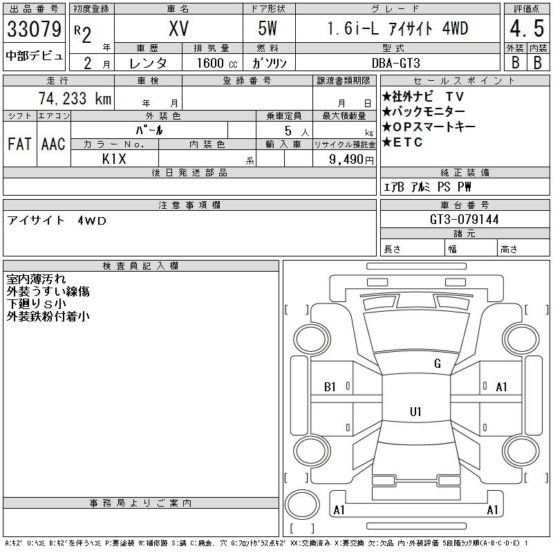 SUBARU XV