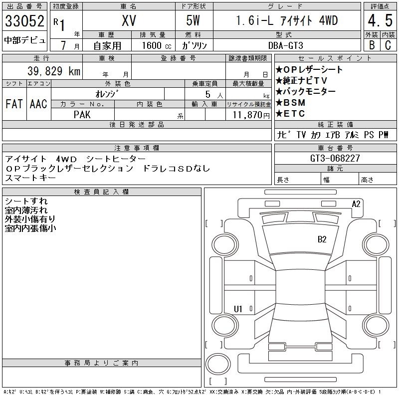 SUBARU XV